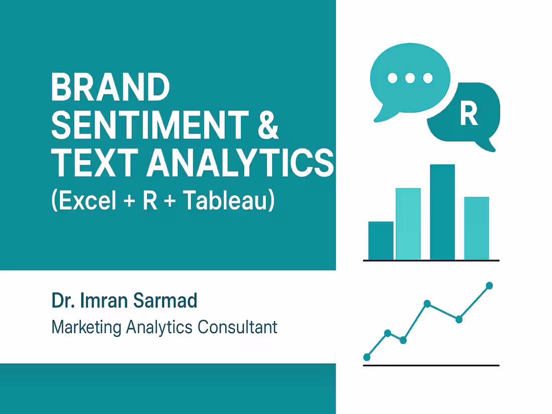 Cover image for Brand Sentiment & Text Analytics Dashboard (R + Tableau)