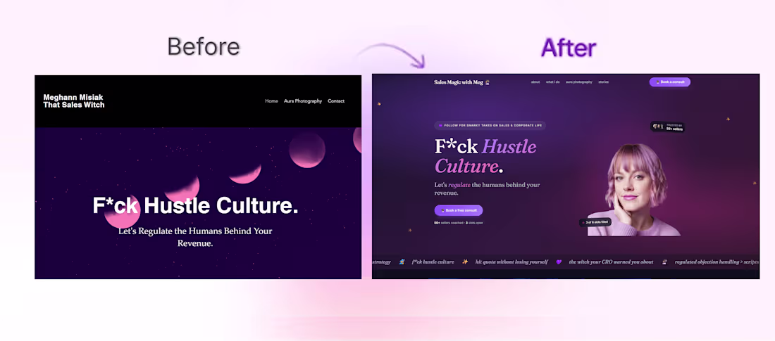 Cover image for Redesigned a coach's website — Meghann Misiak