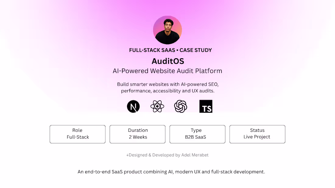 Cover image for AuditOS — AI-Powered Website Auditing