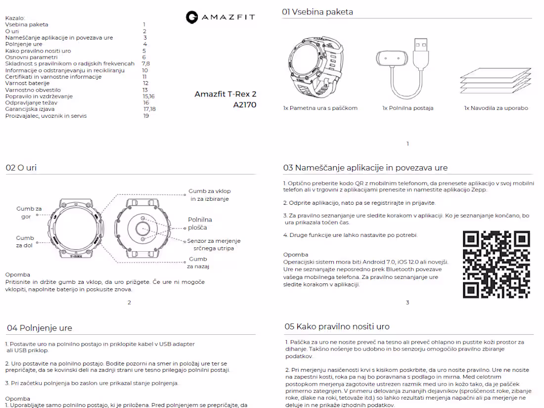 Cover image for Slovenian manual for a Xiaomi smartwatch