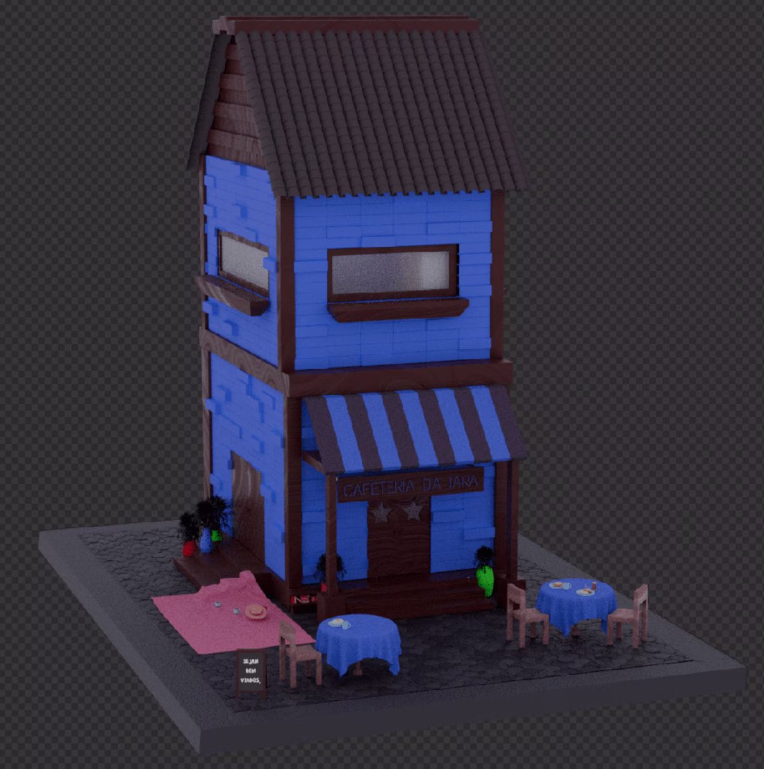 Cover image for Modelagem 3D de uma cafeteria | 3D Coffee Shop Model