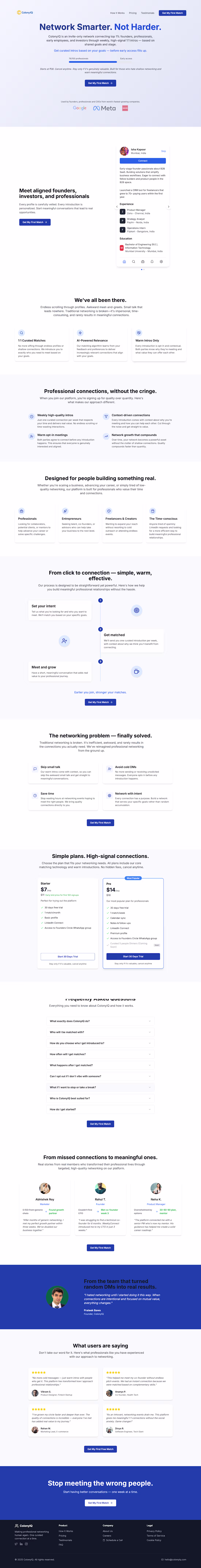 Cover image for Built and launched a networking