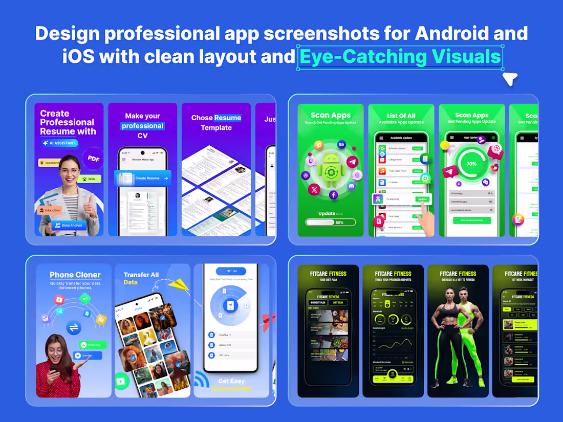 Cover image for Design professional app screenshots for
