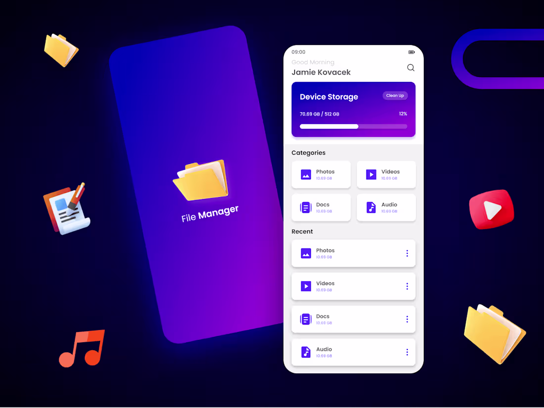 Cover image for File Manager UI UX Design