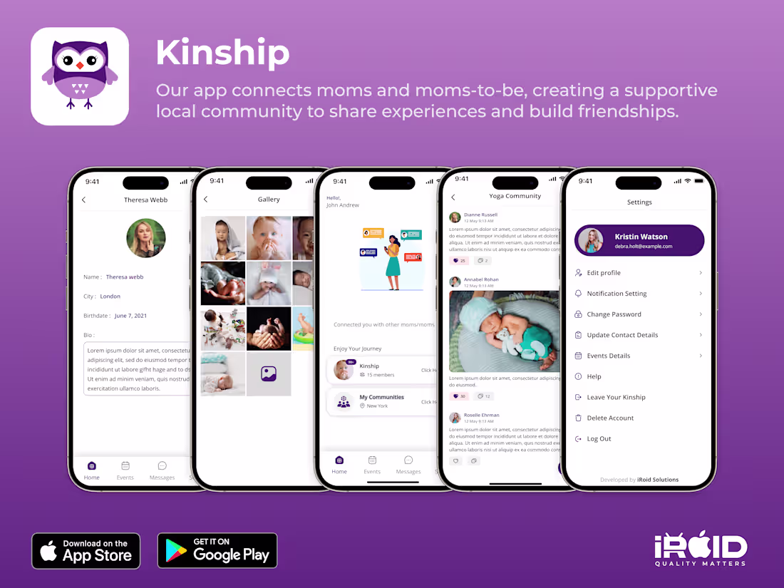 Cover image for  Kinship - Social Community App for Moms