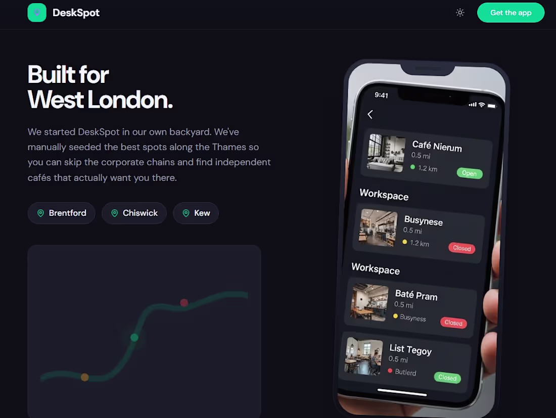 Cover image for DeskSpot App for co-working in