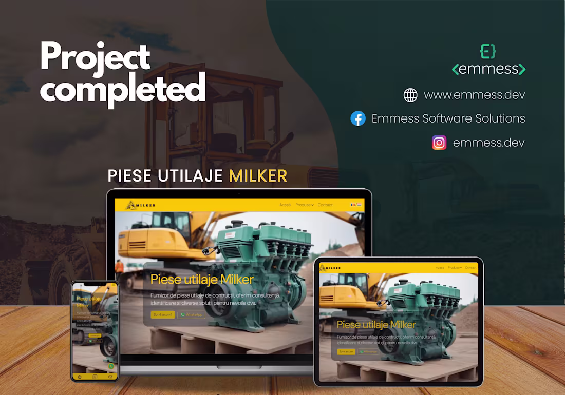 Cover image for Heavy duty machine parts retailer