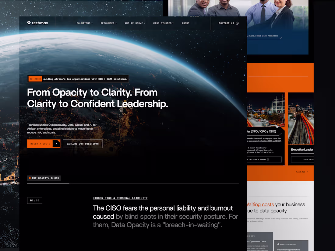 Cover image for Cybersecurity Enterprise Website Revamp for Techmax Africa