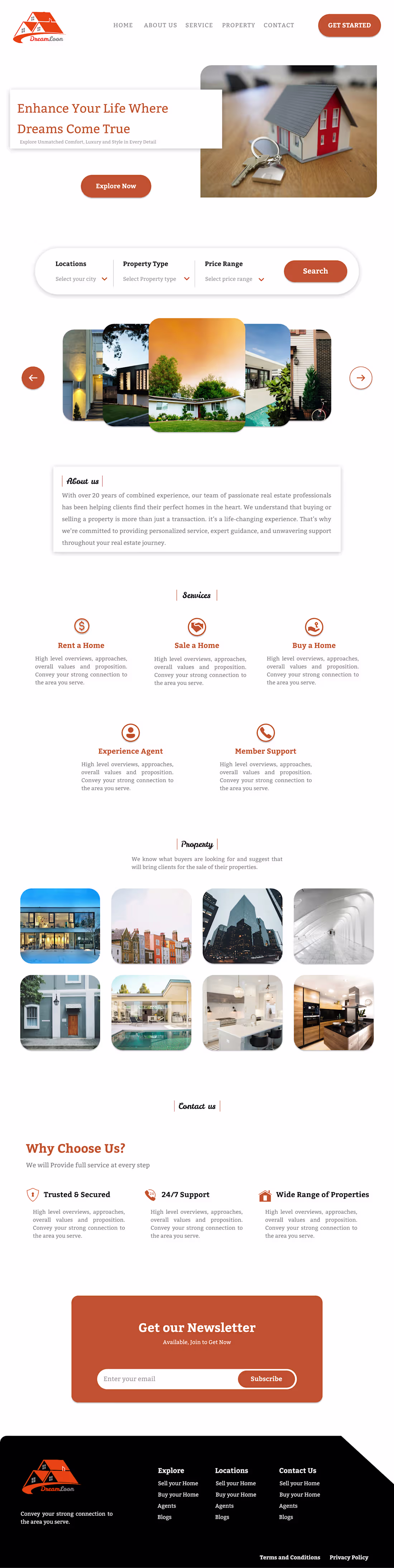 Cover image for A Real State Landing Page