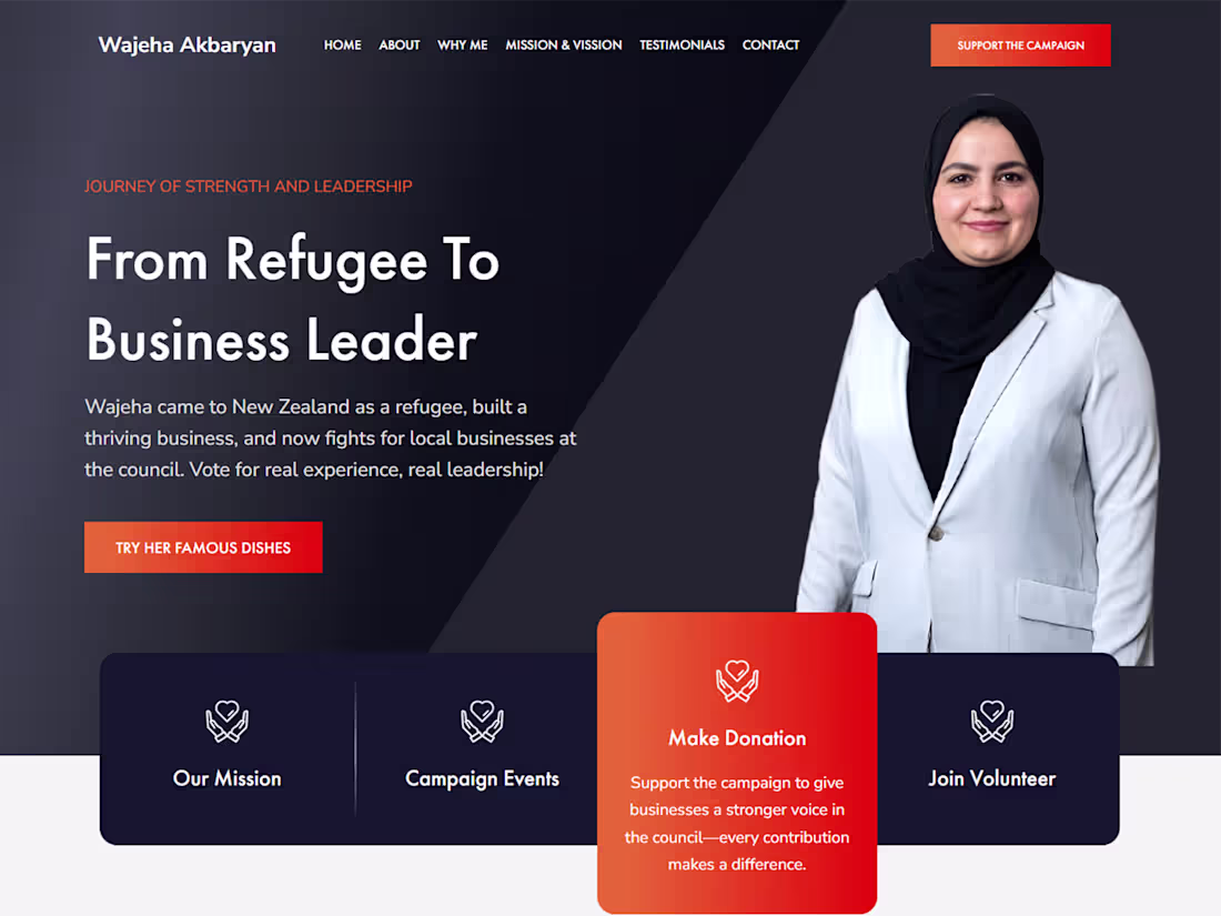 Cover image for Political Campaign Website