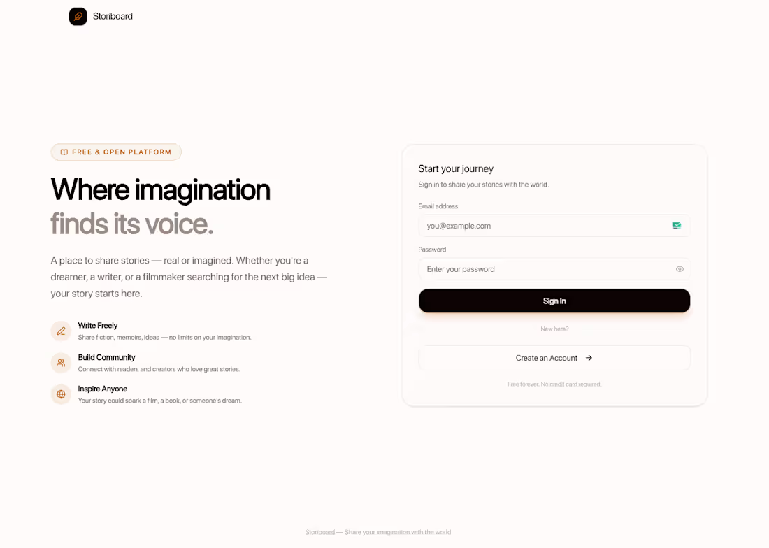 Cover image for Storiboard is a modern social