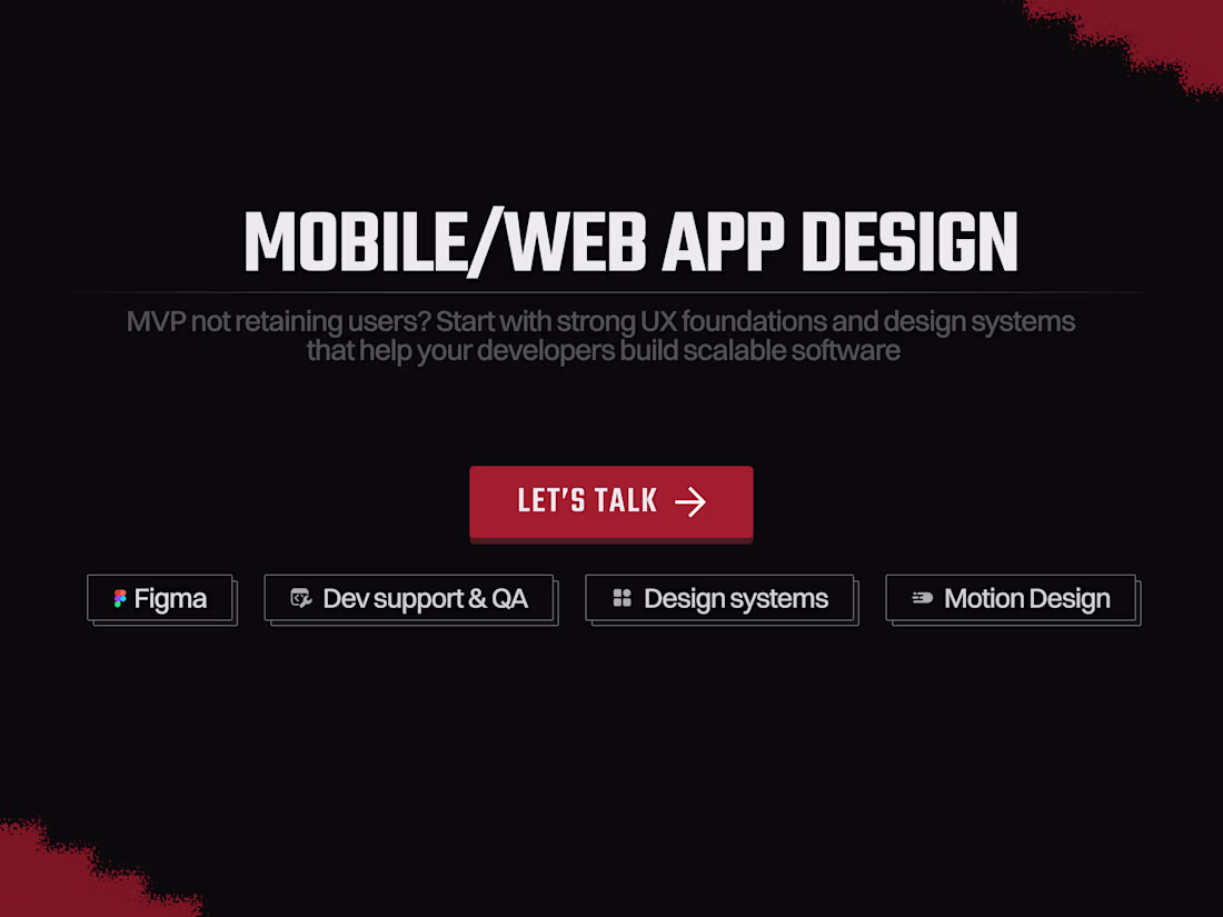 Cover image for Product Design | Motion Design with development support/QA