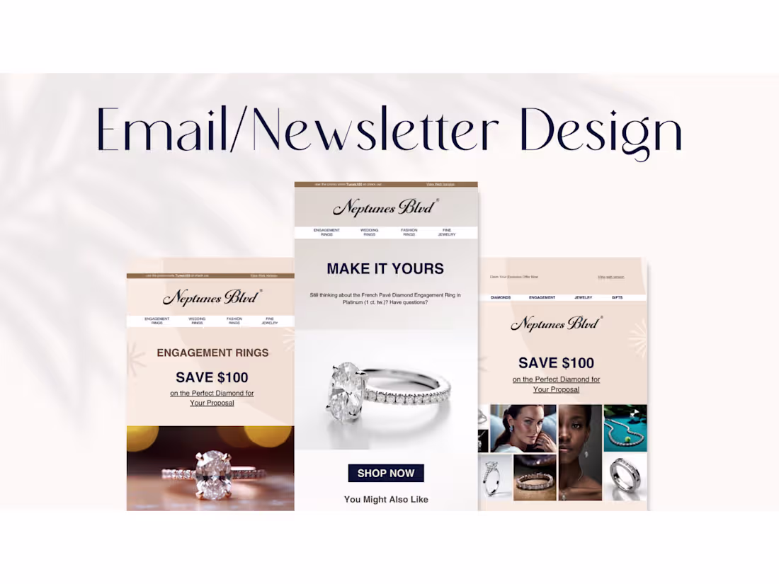 Cover image for Email Newsletter Design for Jewellery Brand