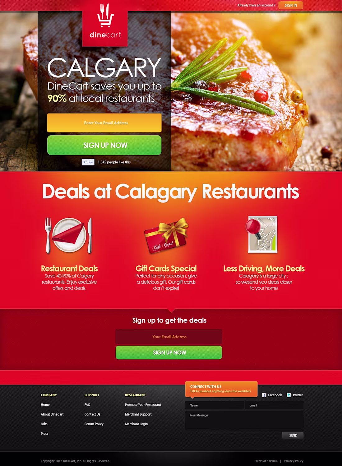 Cover image for Created a responsive restaurant promotion