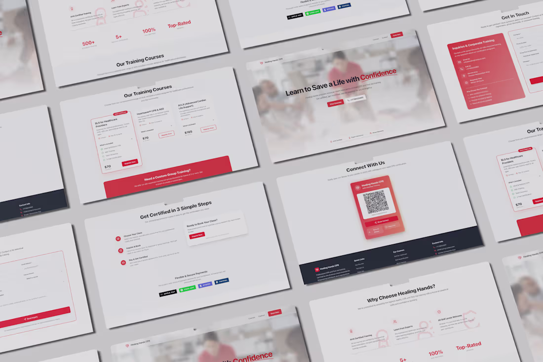 Cover image for CPR Certification Training Website
