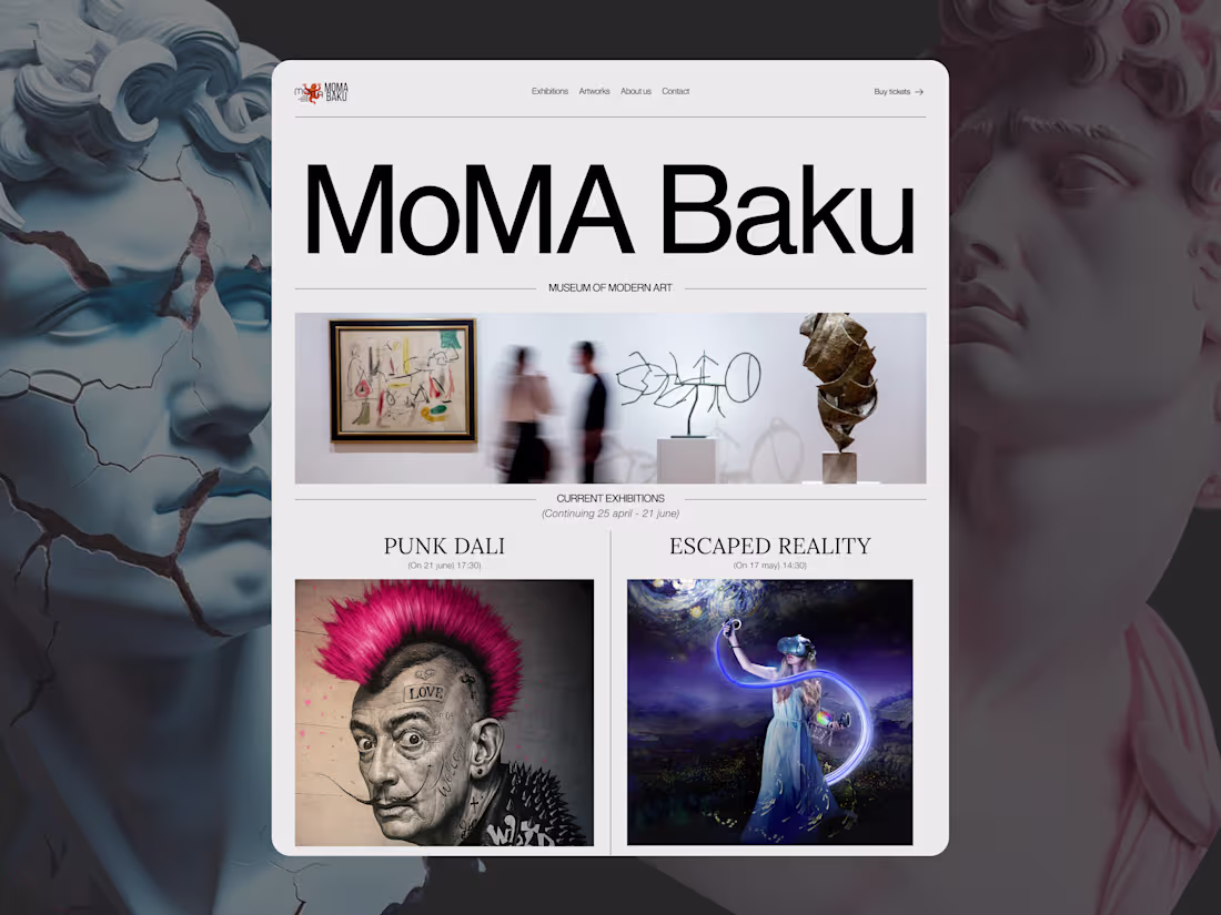 Cover image for UI Concept for Azerbaijan Museum of Modern Art