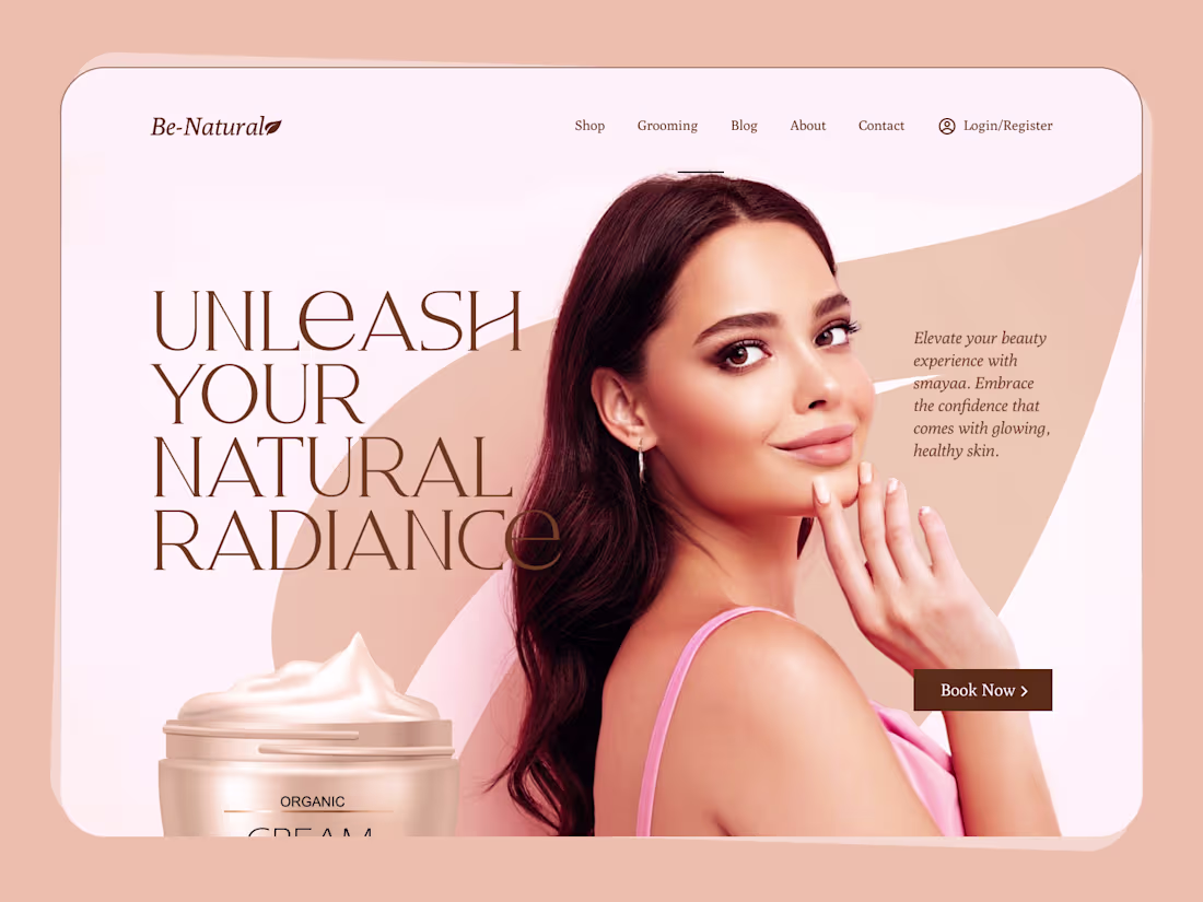 Cover image for Be-Natural Cosmetic website concept