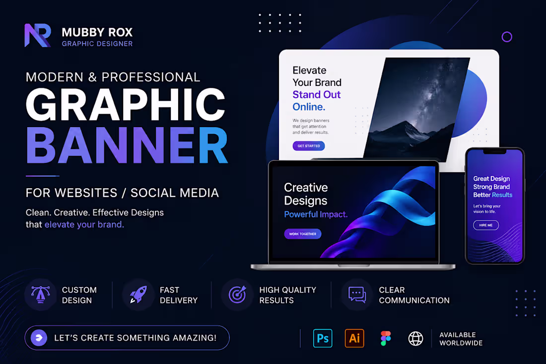 Cover image for Modern & Professional Graphic Banner for Websites / Social Media