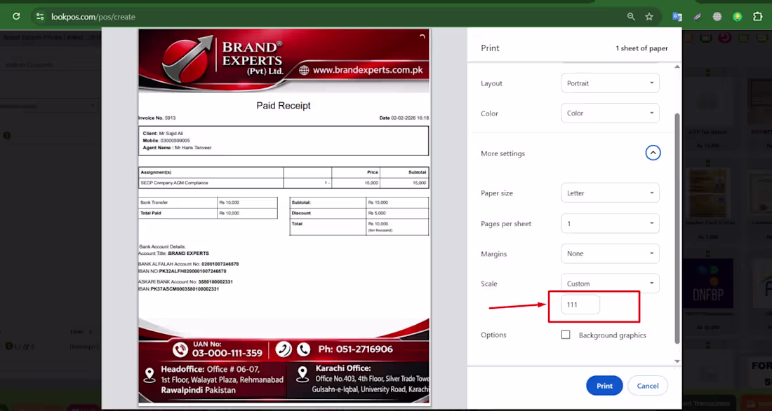 Cover image for INVOICE CUSTOMIZATION JOB FOR BRAND