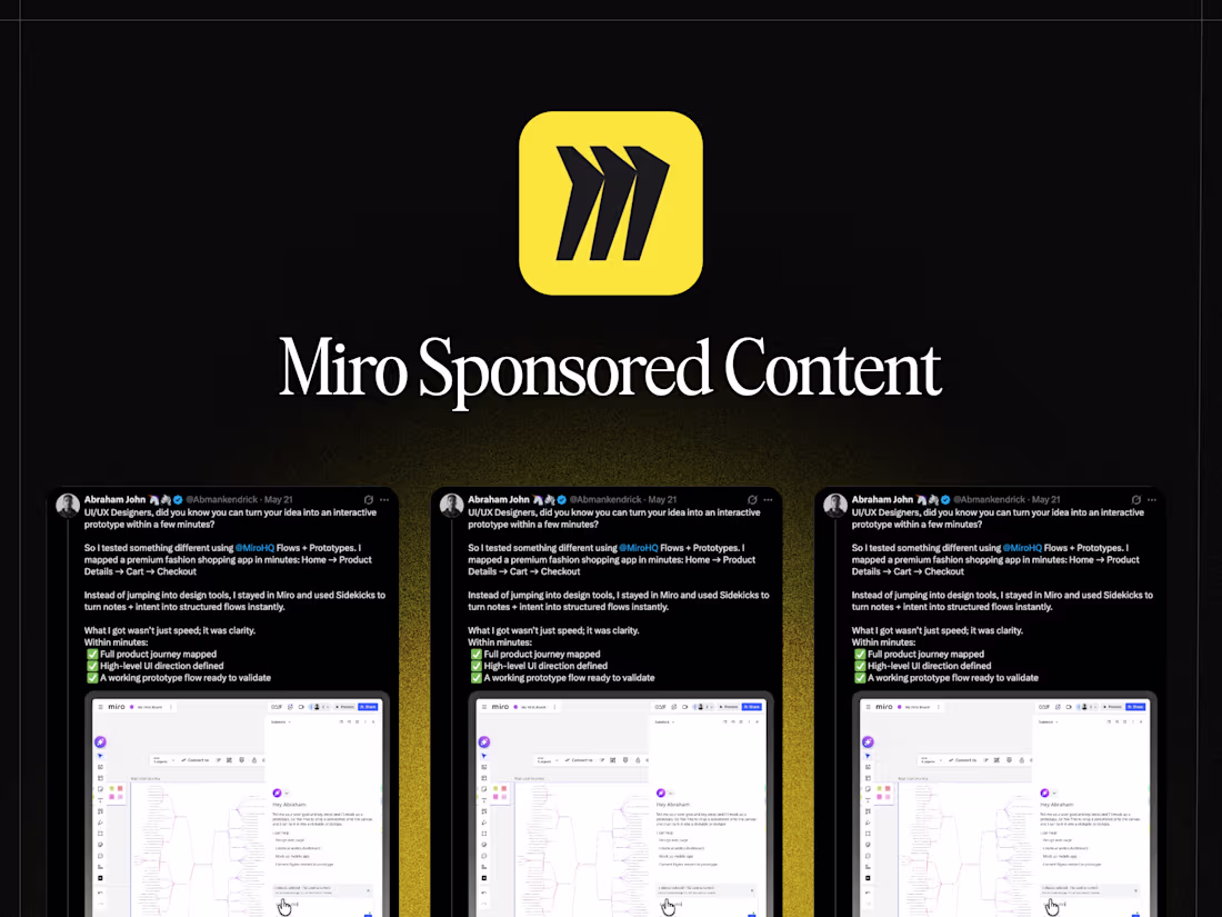 Cover image for Miro Sponsored X Content Campaign