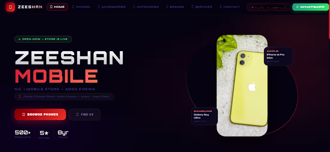 Cover image for Zeeshan Mobile – E-commerce Website