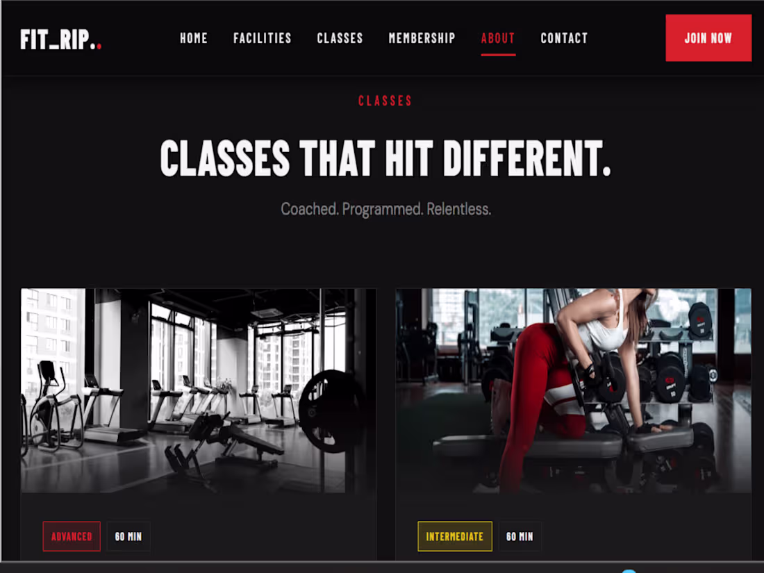 Cover image for A premium fitness website designed