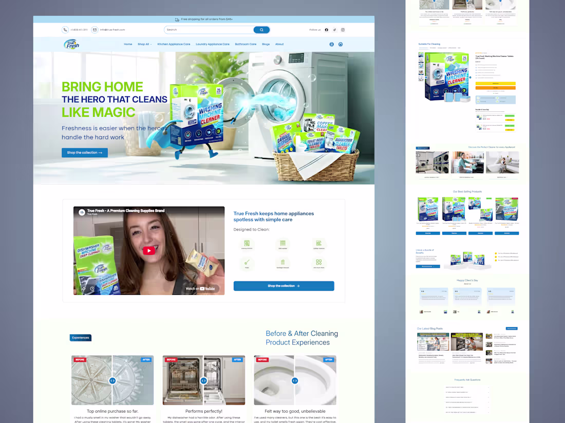 Cover image for Shopify Ecommerce Website
Project link: https://true-fresh.com/