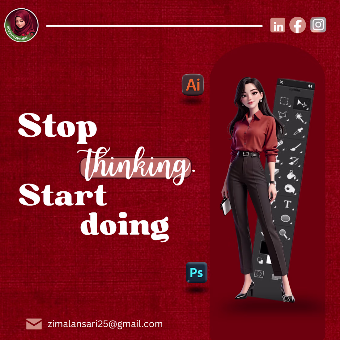 Cover image for Stop thinking. Start doing.
.
.
.
Stop thinking