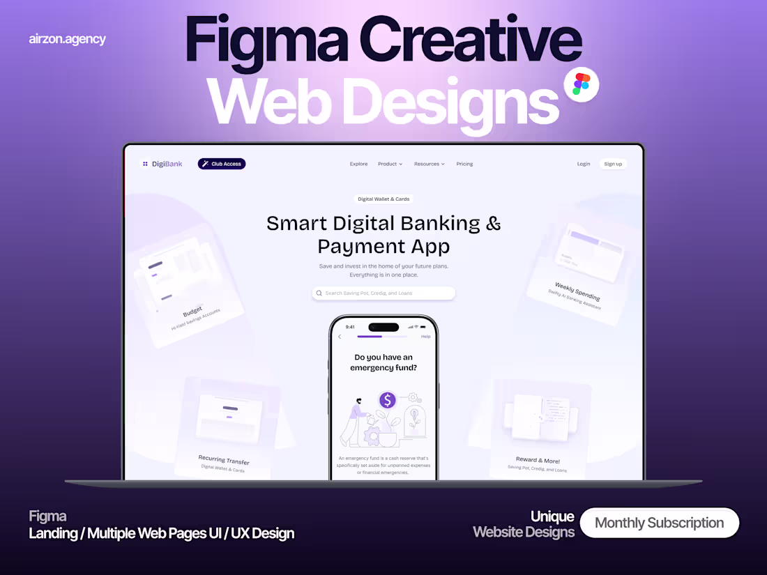 Cover image for Web Design Subscription | Figma UI/UX for Websites