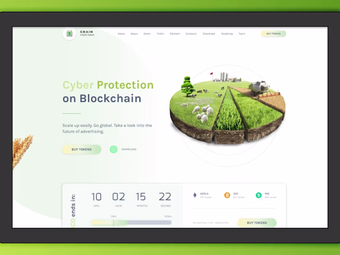 Cover image for Figma to HTML Blockchain Company Website