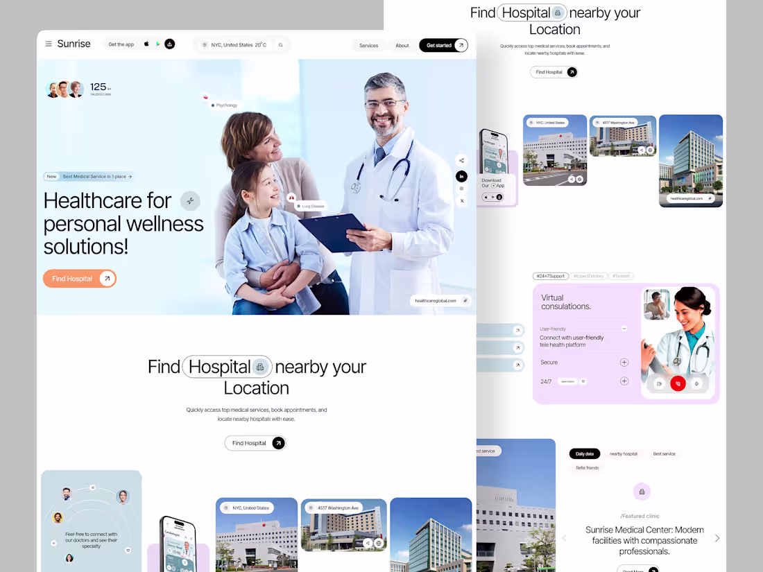 Cover image for Wellness | Website design | landing page design