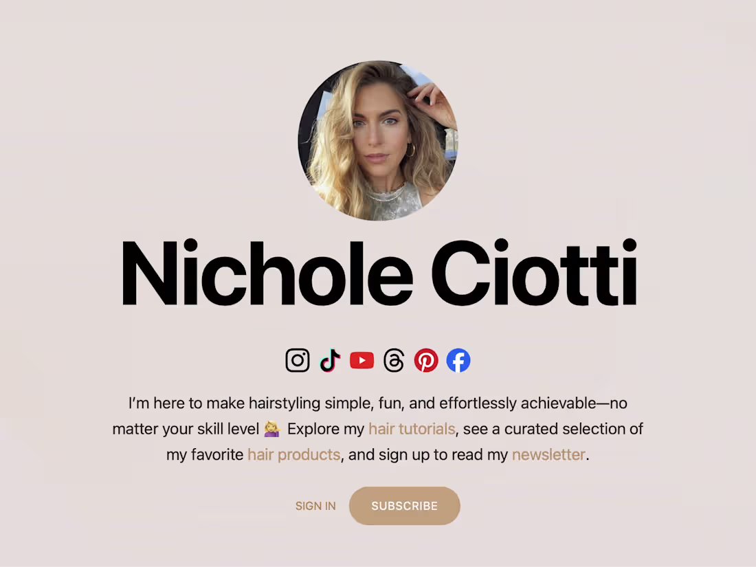 Cover image for Built NicholeCiotti.com (http://NicholeCiotti.com) and manage