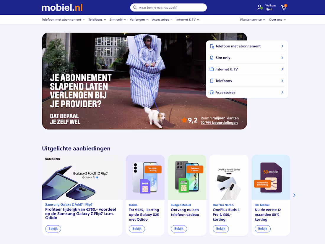 Cover image for Next.js development for big Dutch telecom shop 