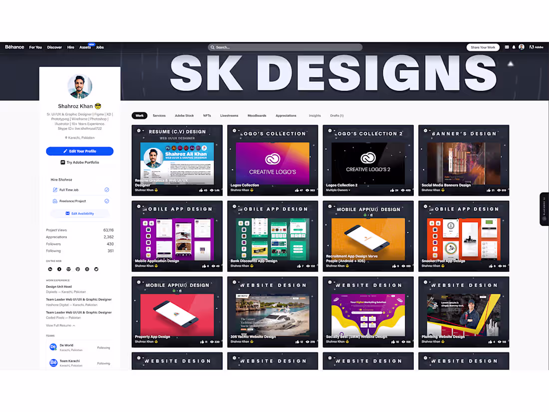 Cover image for Behance Portfolio