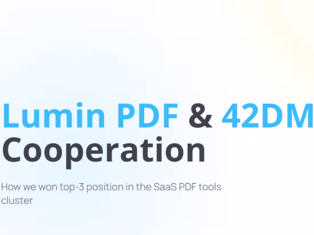 Cover image for Lumin PDF Success Story