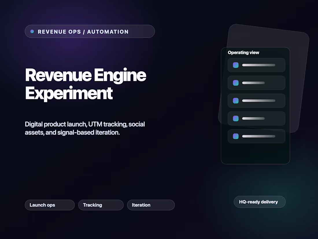 Cover image for Revenue Engine Experiment