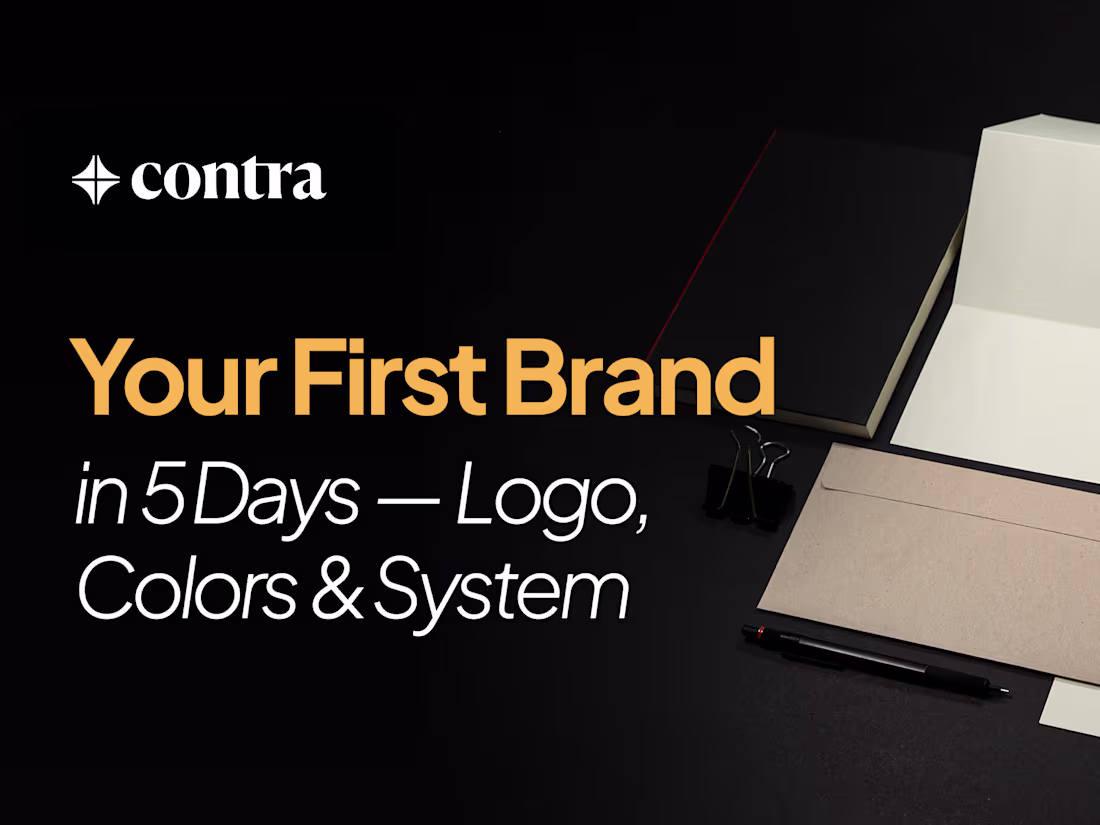 Cover image for Your First Brand in 5 Days — Logo, Colors & System