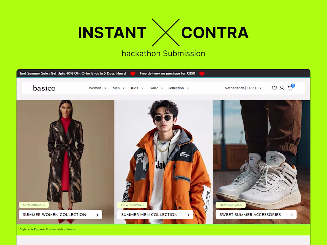 Cover image for Homepage Design for Basico: A Minimal Fashion Brand