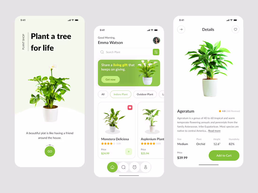 Cover image for Plants Shop App UI