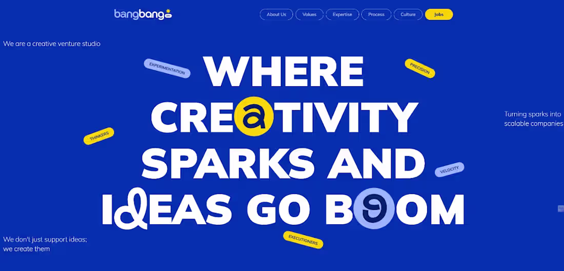 Cover image for Creative Venture Studio Project at Bang Bang Labs