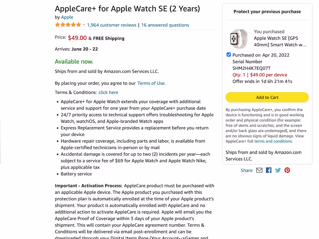 Cover image for Purchase AppleCare+ For Your Apple Products