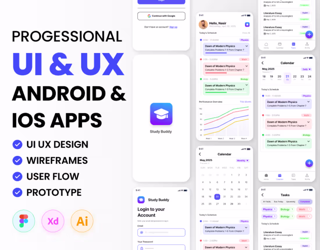 Cover image for Study Planner App – UI/UX Design