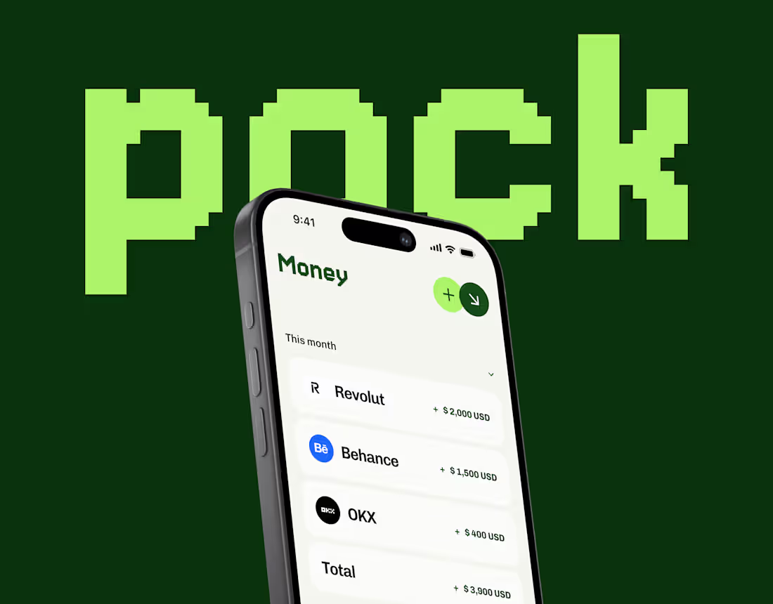 Cover image for Pock Wallet Mobile App — UX/UI Design