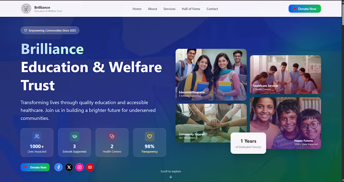 Cover image for Brilliance Education & Welfare Trust