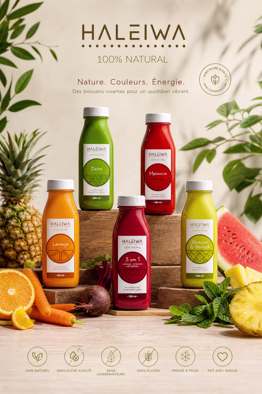 Cover image for Haleiwa Fruit Juice Packaging