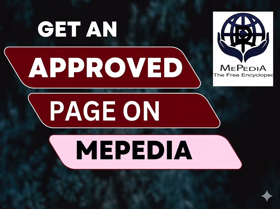 Cover image for Get an approved page from Mepedia