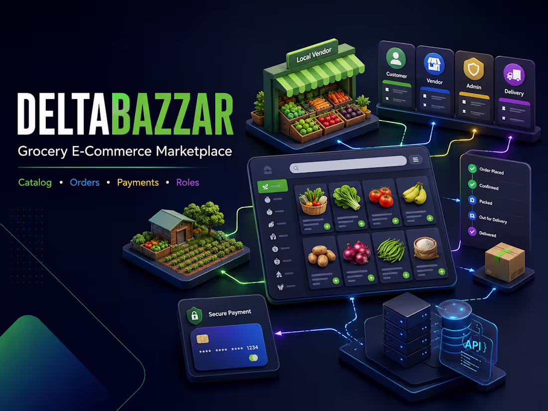 Cover image for DeltaBazzar Grocery E-Commerce Marketplace :
DeltaBazzar