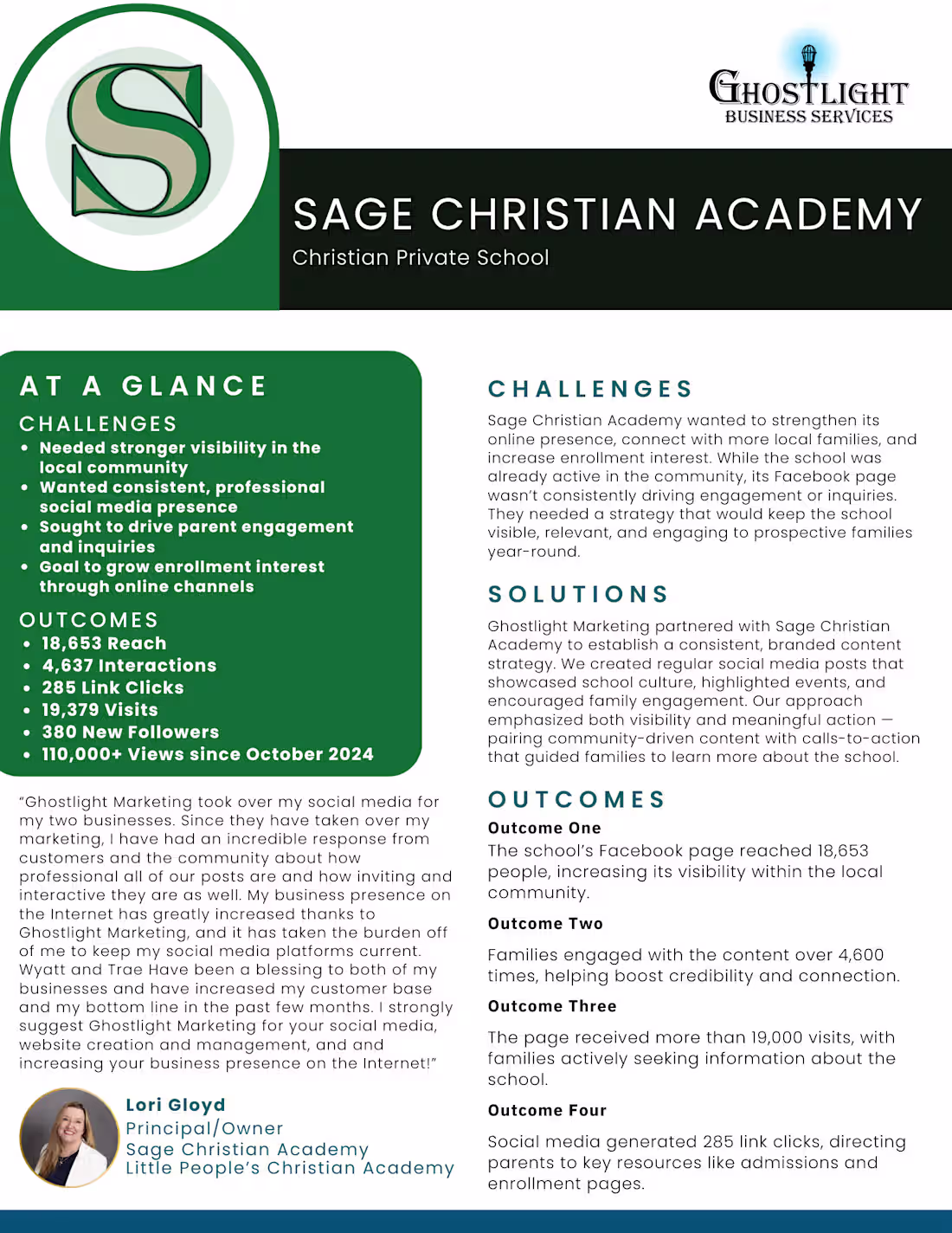 Cover image for Sage Christian Academy Case Study