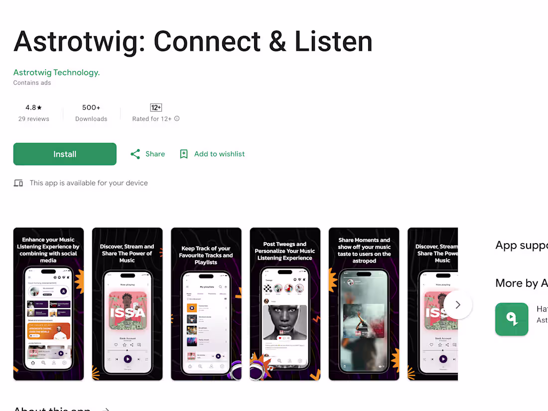 Cover image for Astrotwig: Connect & Listen - Apps on Google Play