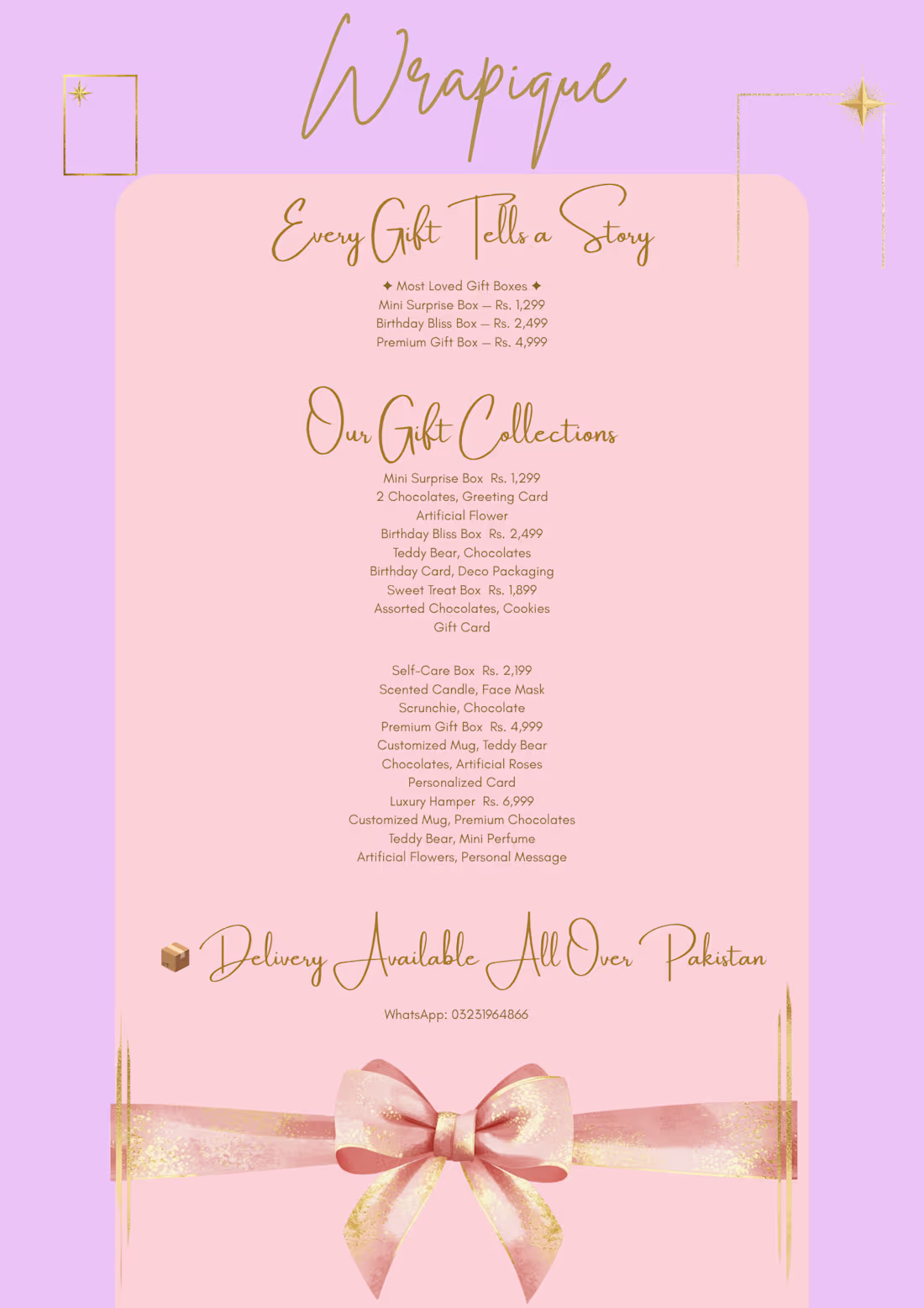 Cover image for Menu for Luxury gifts